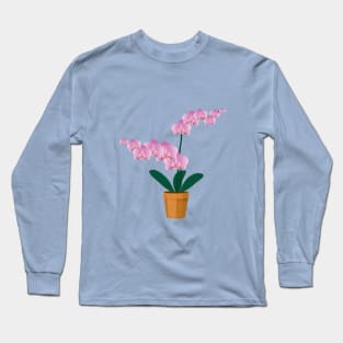 A pink Orchid Long Sleeve T-Shirt